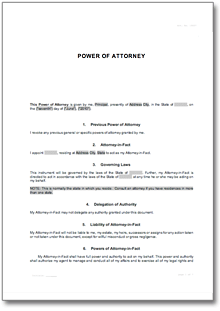 General Power of Attorney