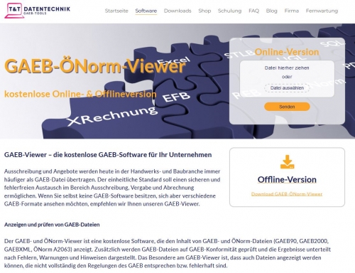 kostenloser GAEB-Norm-Viewer direkt im Browser