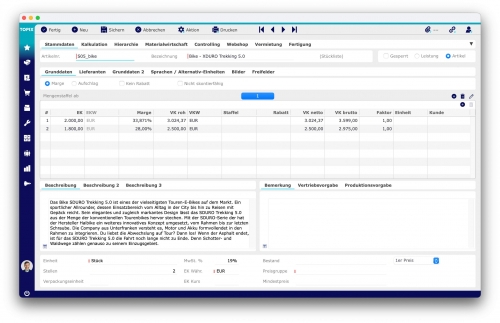 TOPIX ERP Product details