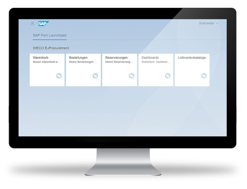 WECO E-Commerce Procurement Fiori App Auswahl