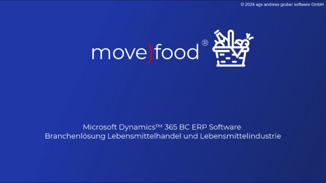 move)food - Microsoft Dynamics 365 BC ERP Software Branchenlsung Lebensmittelhandel und Lebensmittelindustrie